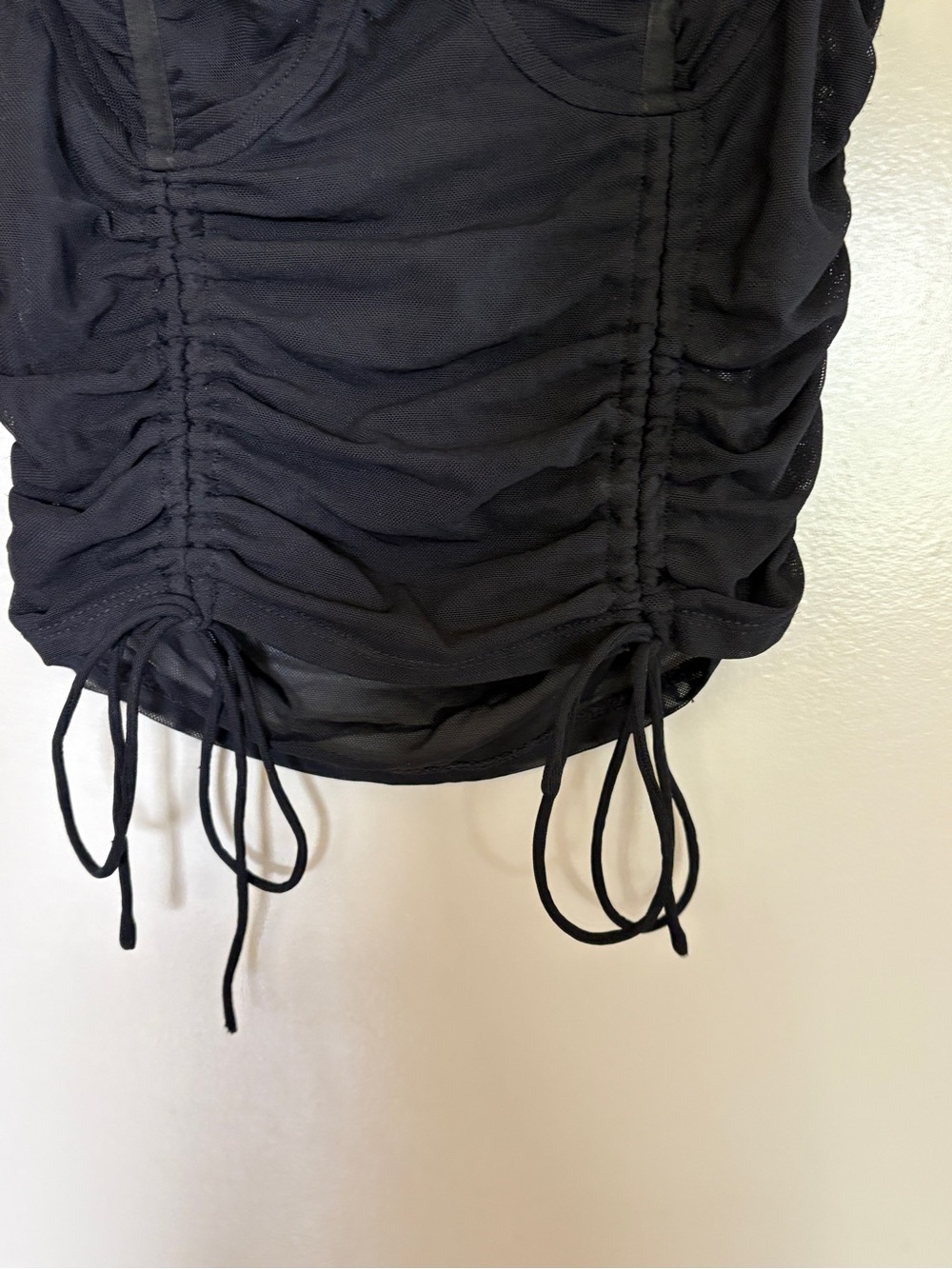 Princess Polly Black Ruched Drawstring Cami - Picture 6 of 9